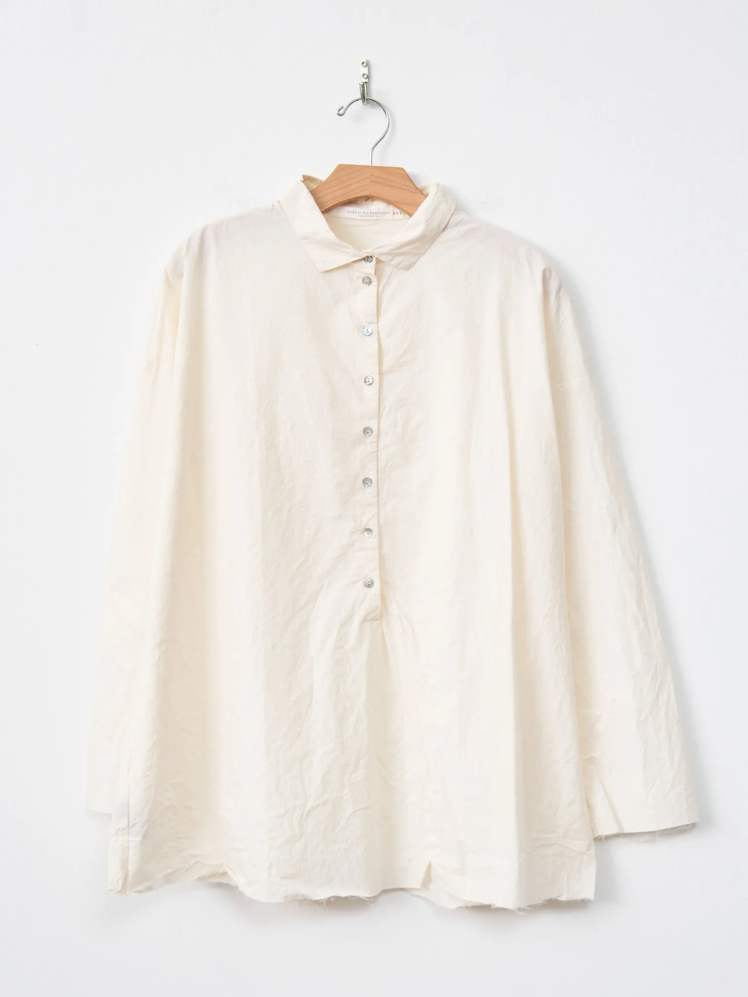Wrinkled Collar Shirt - Natural sold by Namu Shop