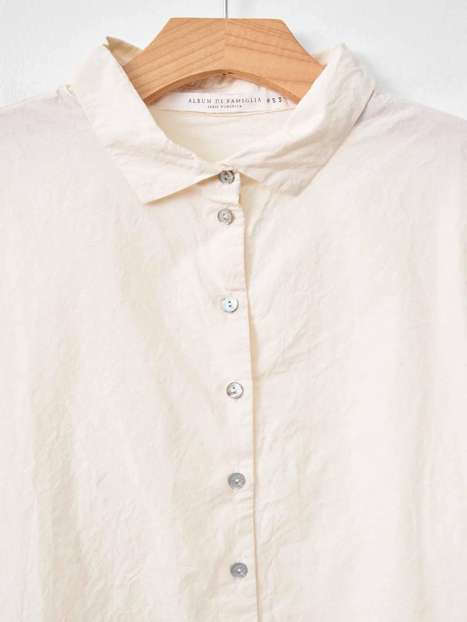 Wrinkled Collar Shirt - Natural sold by Namu Shop product image thumbnail 2
