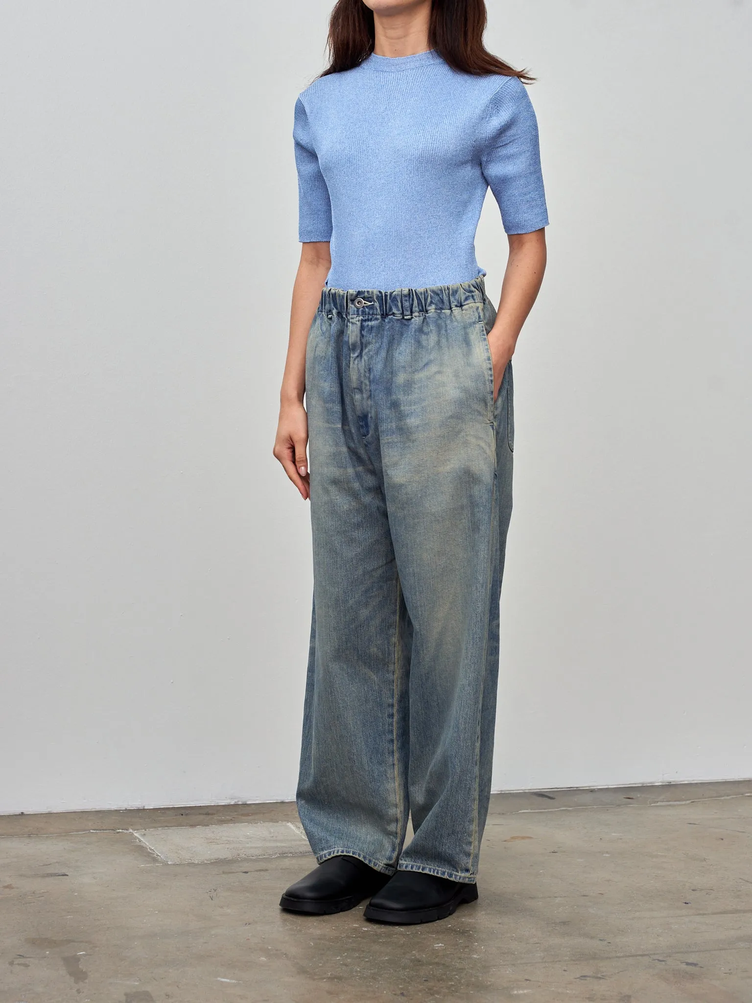 Denim Trousers - Fade Indigo sold by Namu Shop product image thumbnail 3