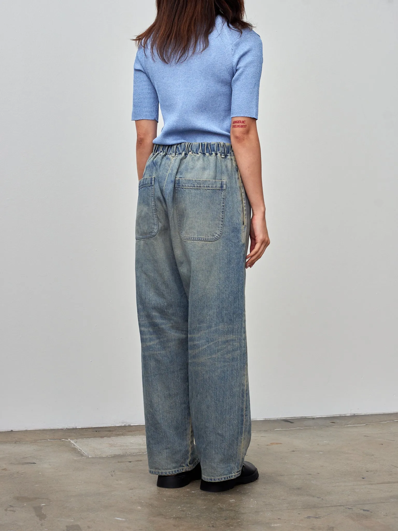 Denim Trousers - Fade Indigo sold by Namu Shop product image thumbnail 4