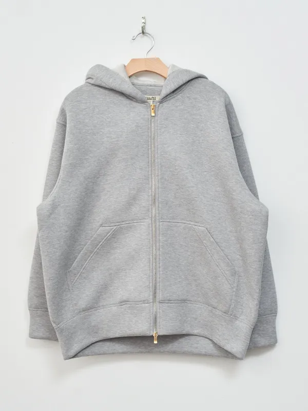 Double Facing Jersey Oversized Zip Parka - Heather Gray made by Namu Shop