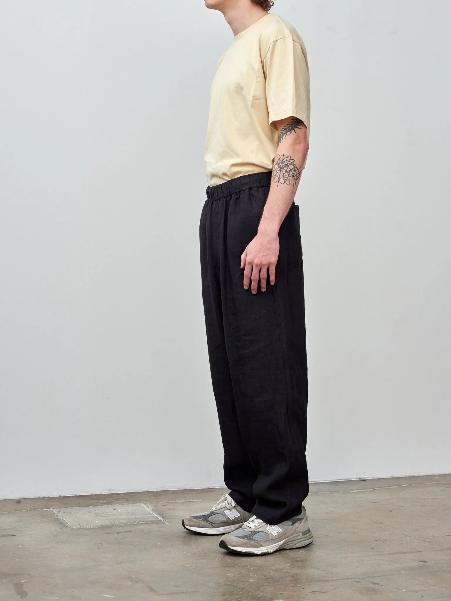 Linen Poplin Trouser - Black sold by Namu Shop product image thumbnail 3