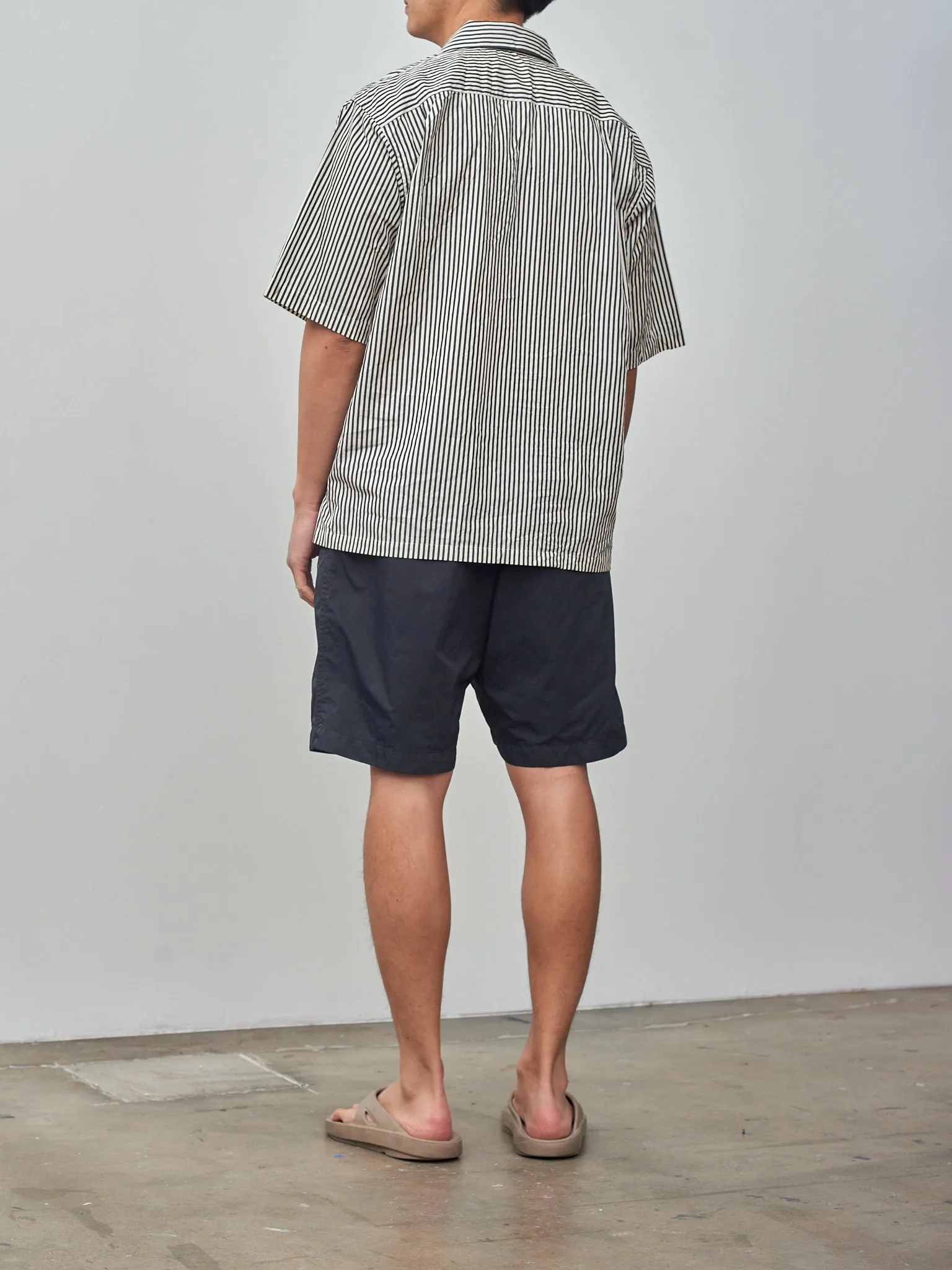 Short Sleeve Open Collar Shirt - Hickory Stripe sold by Namu Shop product image thumbnail 5