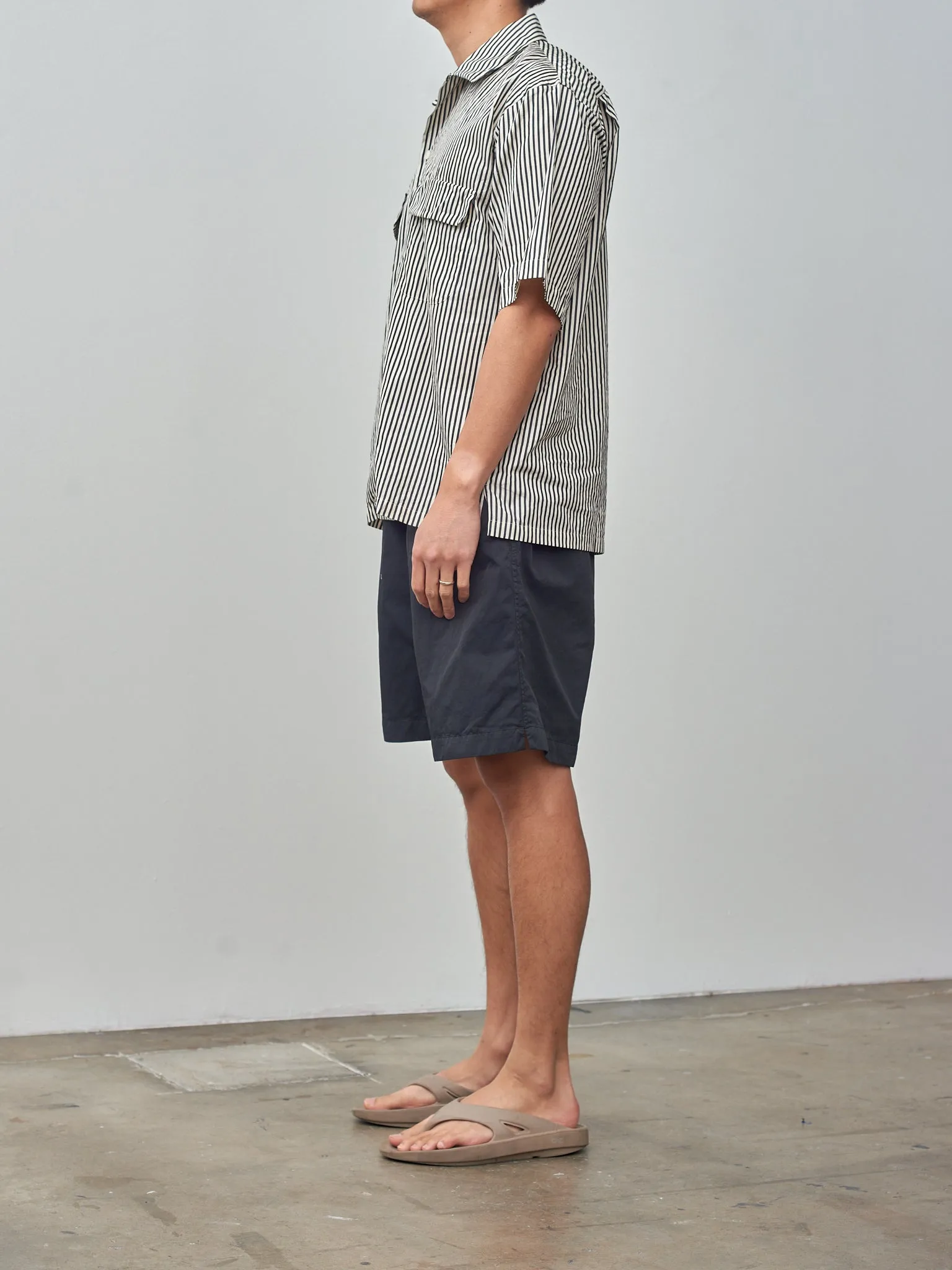 Short Sleeve Open Collar Shirt - Hickory Stripe sold by Namu Shop product image thumbnail 4