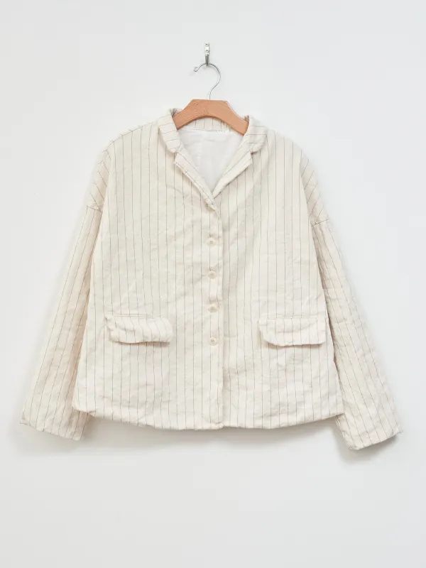 Pinstripe Loose Blazer - Natural made by Album di Famiglia