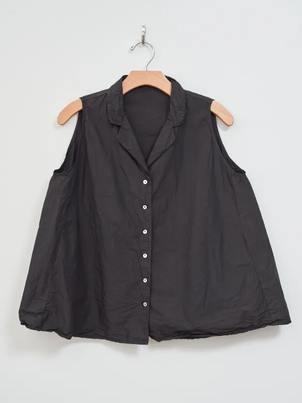 Sleeveless Collar Shirt TC - Black sold by Namu Shop