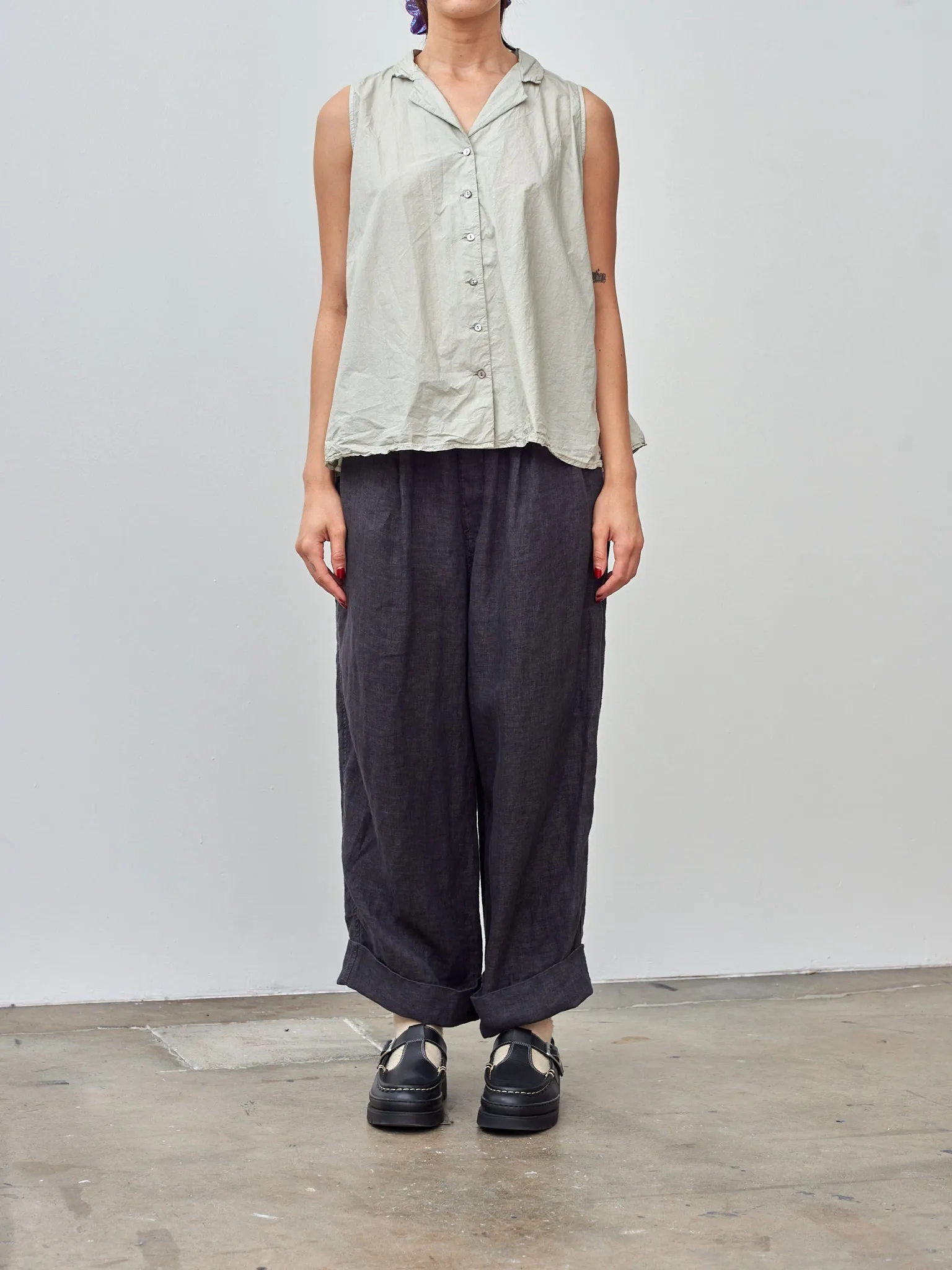 Sleeveless Collar Shirt TC - Almond sold by Namu Shop product image thumbnail 3