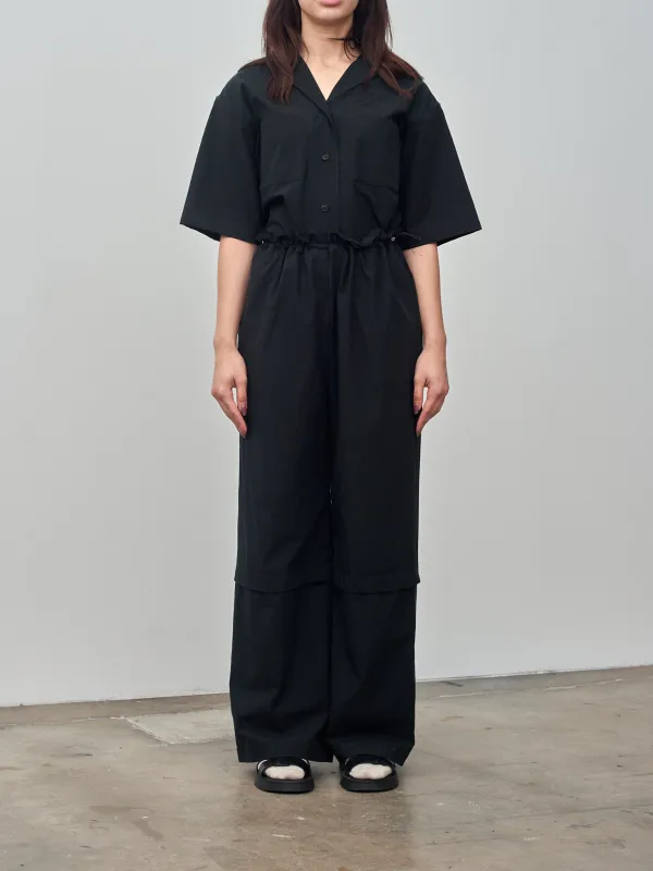 Open Collar Jumpsuit - Black made by Sayaka Davis
