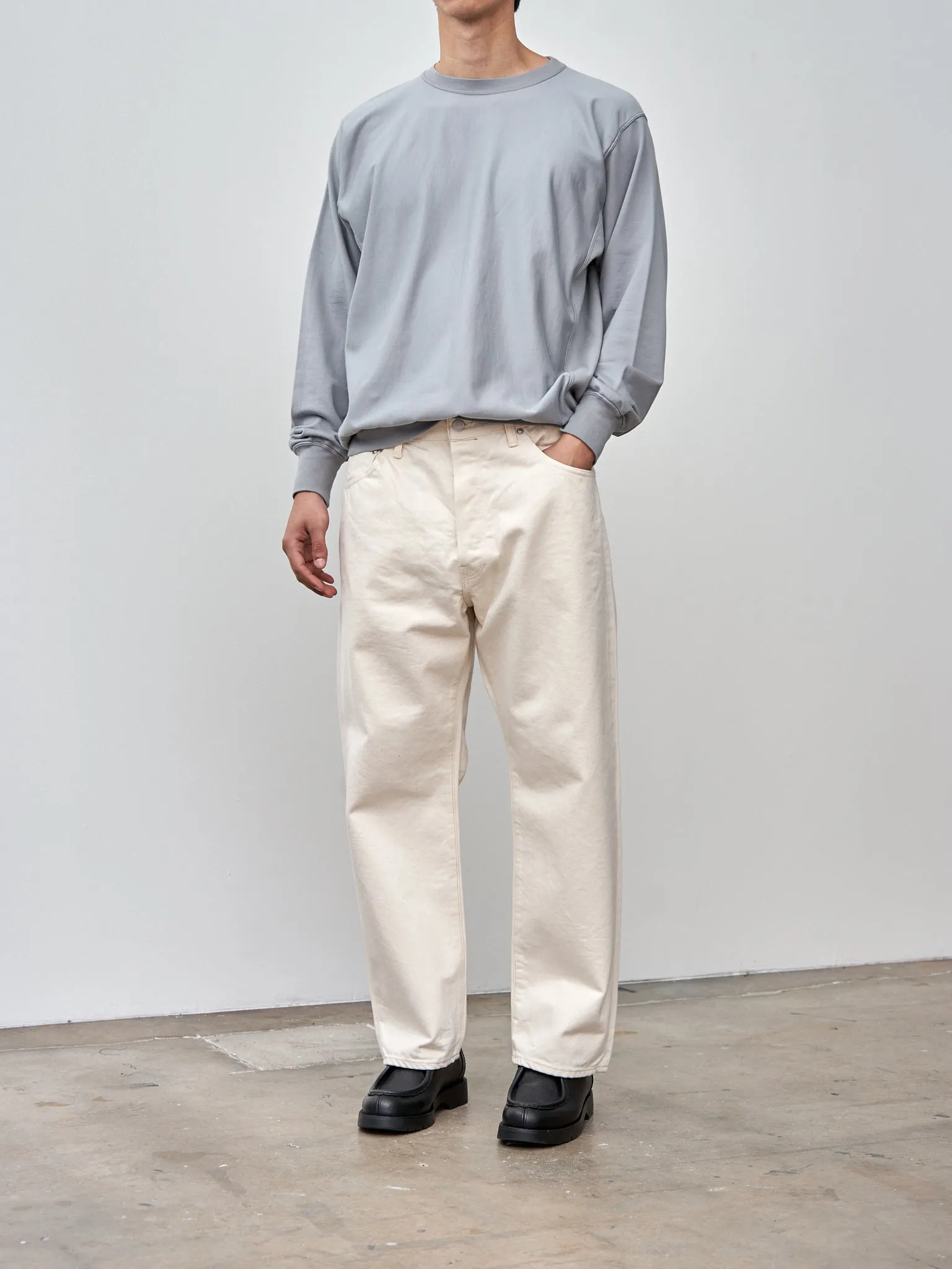 Elastic High Gauge Sweat Pullover - Blue Gray sold by Namu Shop product image thumbnail 3