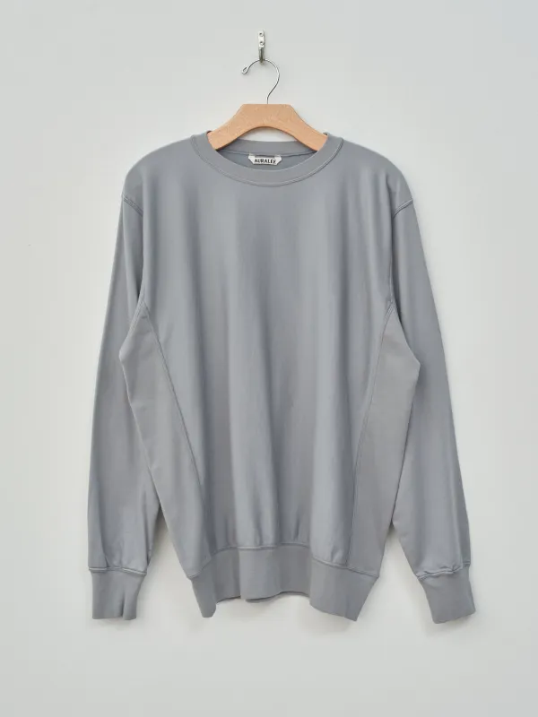 Elastic High Gauge Sweat Pullover - Blue Gray made by Auralee