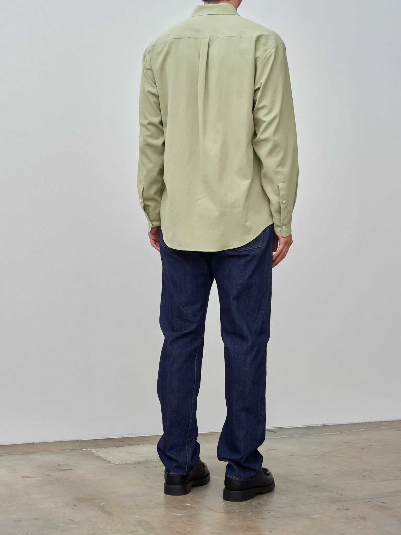 Hard Twist Cotton Silk Viyella Shirt - Sage Green sold by Namu Shop product image thumbnail 4