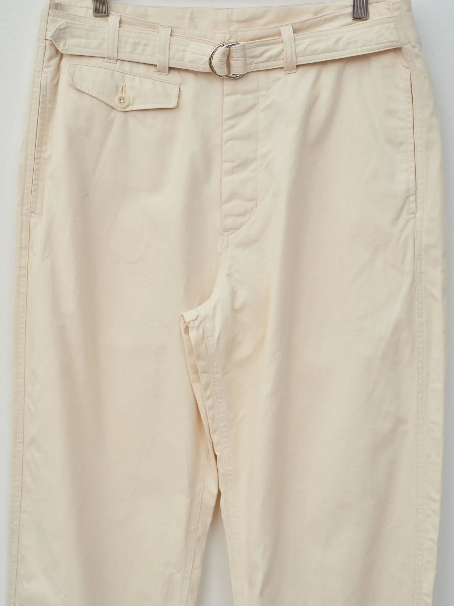 Cotton Slub D-Ring Belted Pants - Natural sold by Namu Shop product image thumbnail 5