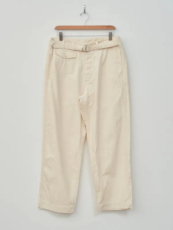 Cotton Slub D-Ring Belted Pants - Natural sold by Namu Shop