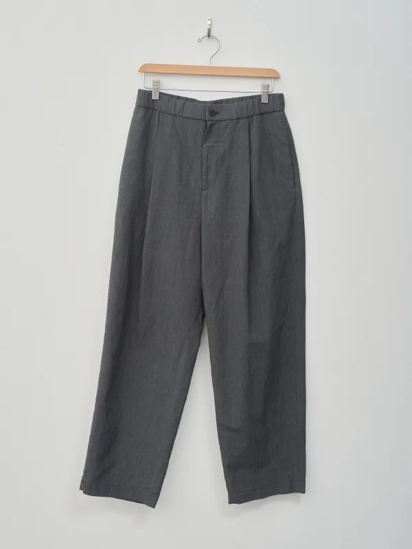 Wool Washi Tropical Wide Easy Pants - Charcoal made by ATON