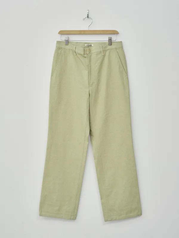 Washed Hard Twist Canvas Pants - Khaki Beige made by Auralee