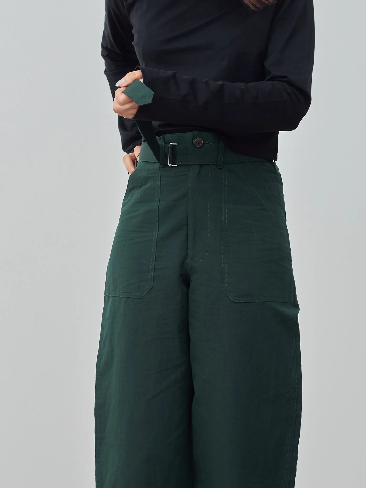 High Density Finx Linen Weather Pants - Dark Green sold by Namu Shop product image thumbnail 3