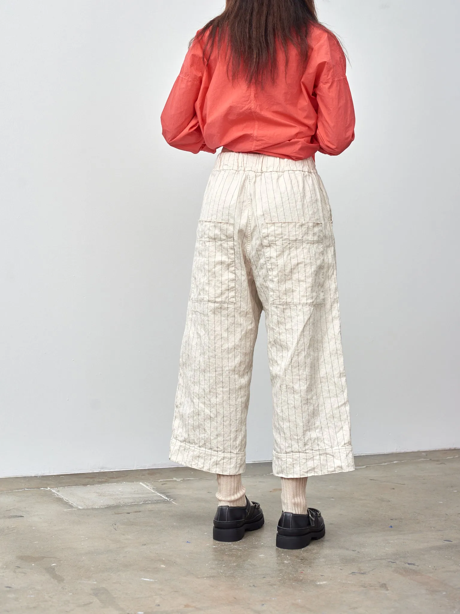Pinstripe W&S Trousers - Natural sold by Namu Shop product image thumbnail 3