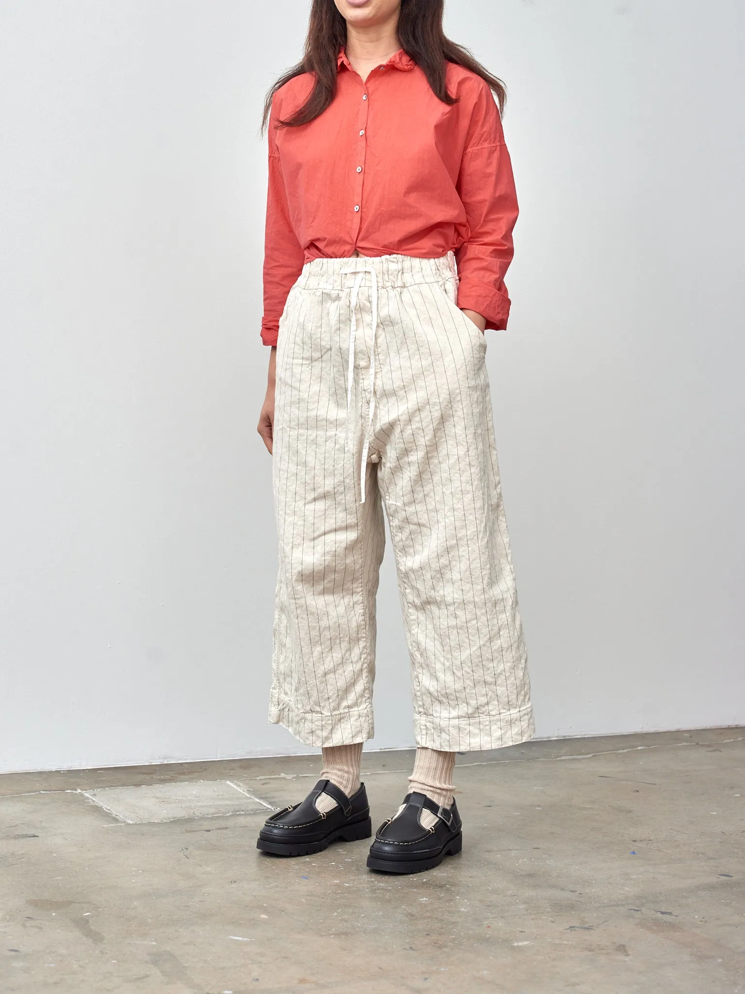 Pinstripe W&S Trousers - Natural sold by Namu Shop product image thumbnail 2
