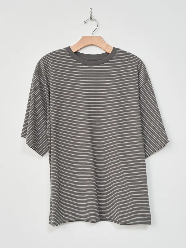 Hard Twisted Border Jersey S/S Tee - Ink Black Border made by Kaptain Sunshine