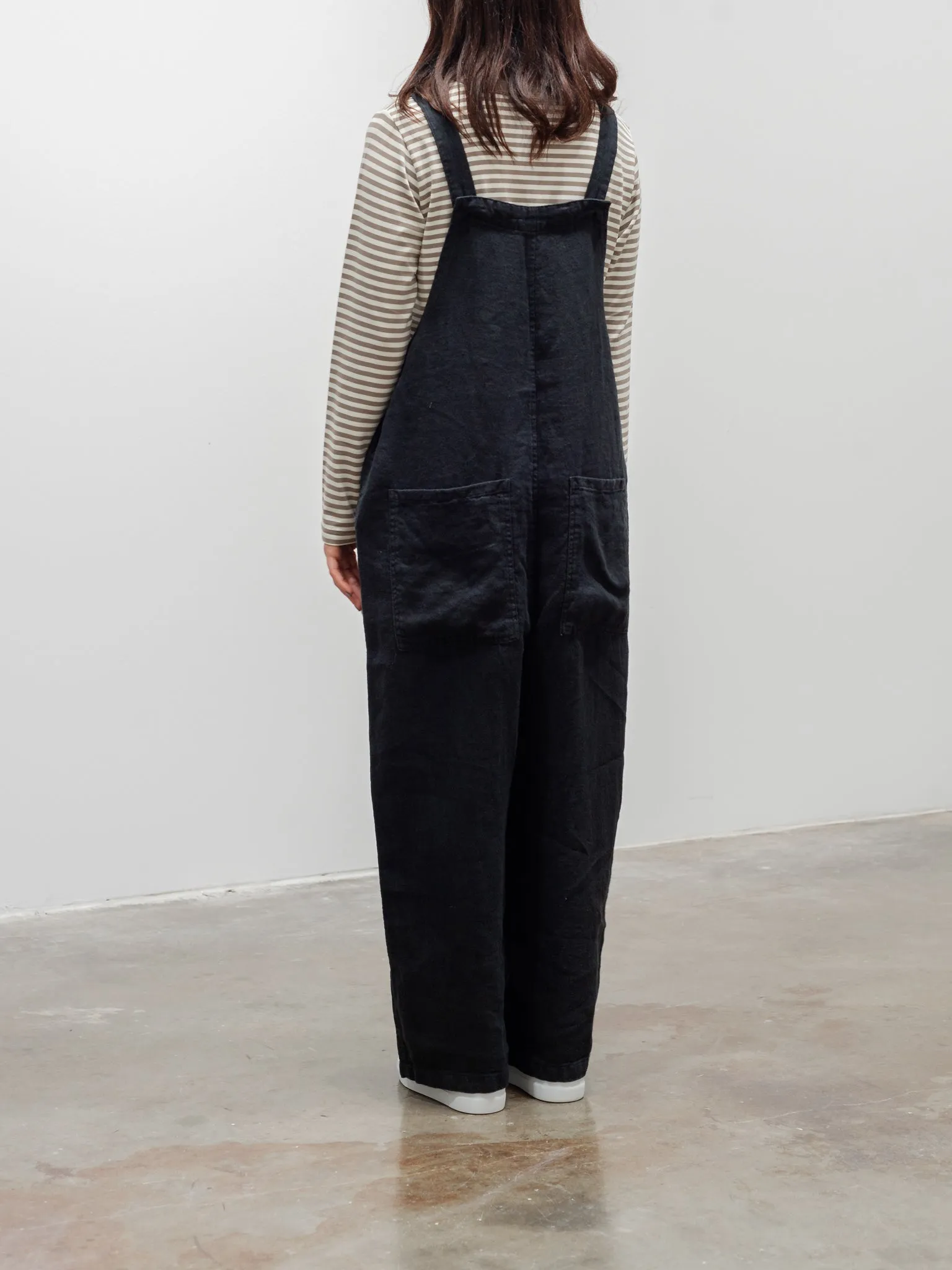 Linen Denim Overalls - Black sold by Namu Shop product image thumbnail 2