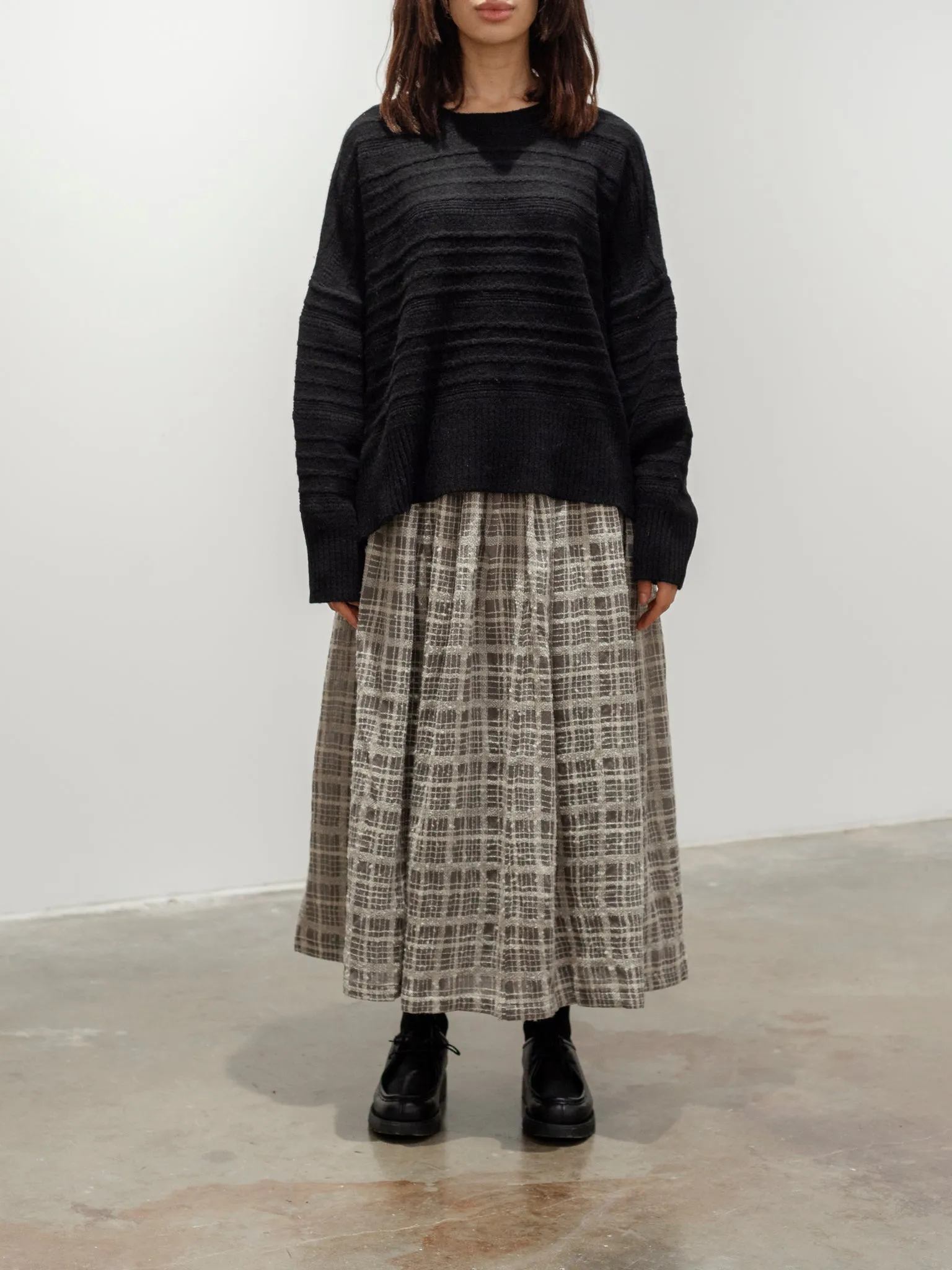 Wool Check Skirt - Mocha sold by Namu Shop product image thumbnail 2