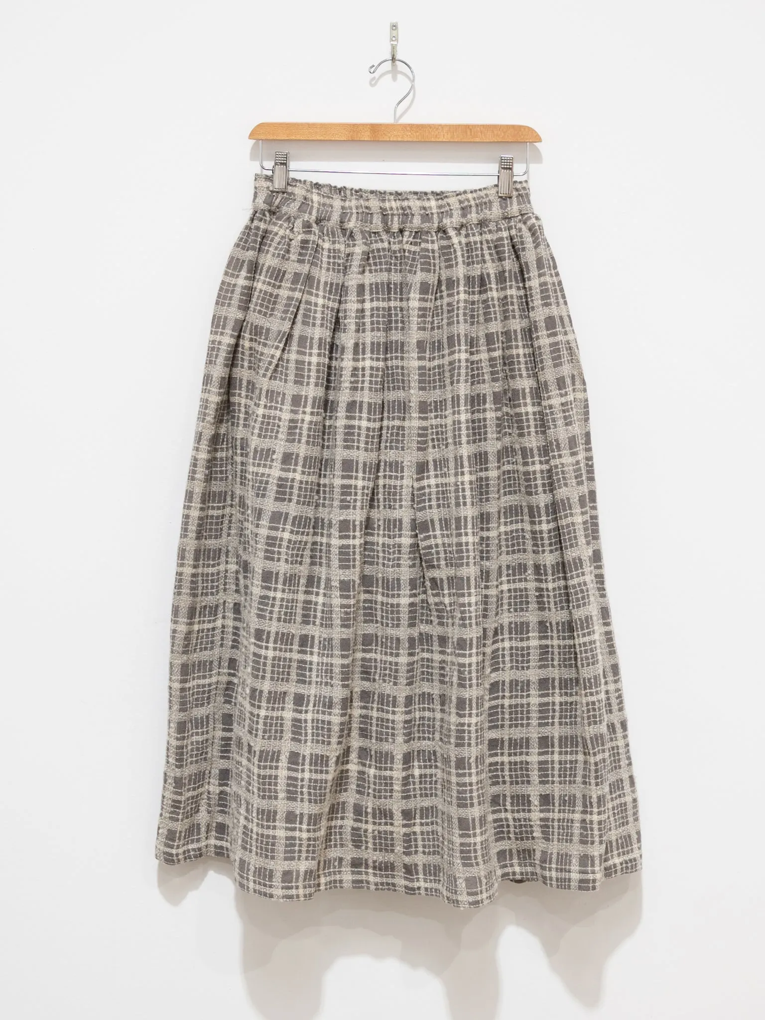 Wool Check Skirt - Mocha sold by Namu Shop
