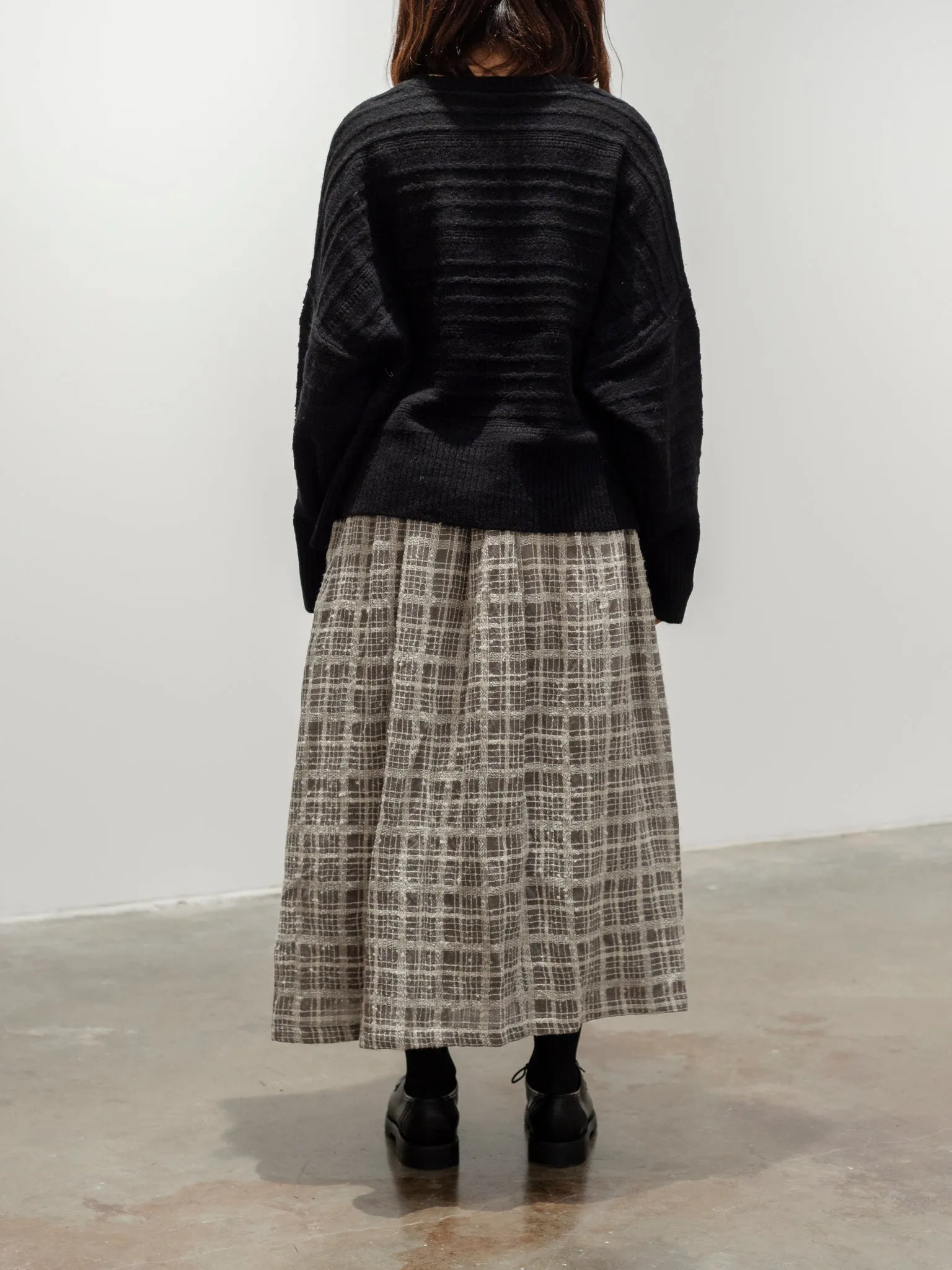Wool Check Skirt - Mocha sold by Namu Shop product image thumbnail 4