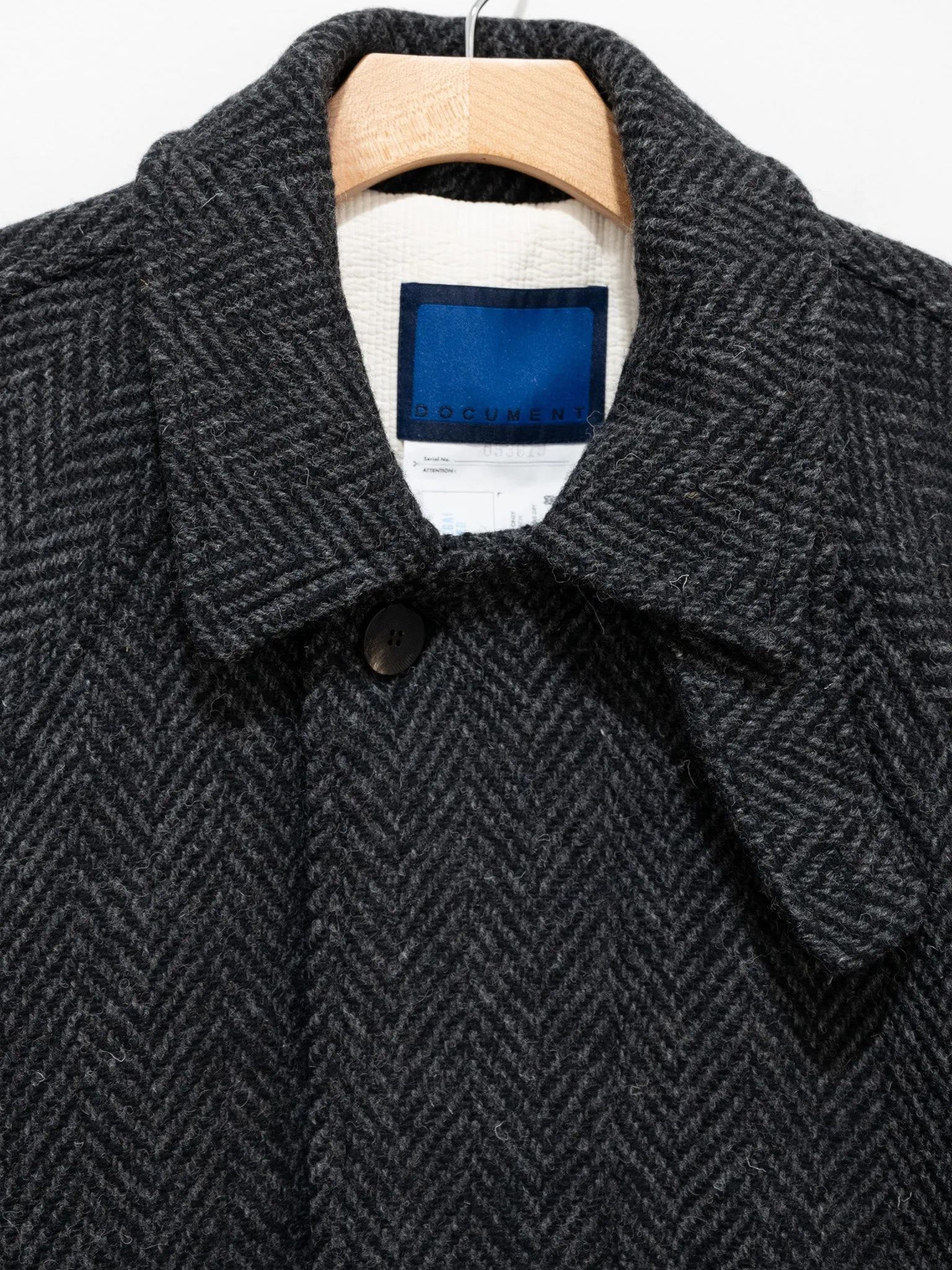 Donegal Tweed Oversized Balmacaan Coat - Gray sold by Namu Shop product image thumbnail 5