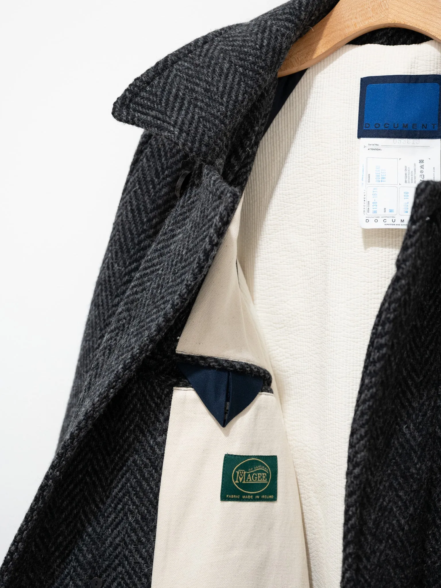 Donegal Tweed Oversized Balmacaan Coat - Gray sold by Namu Shop product image thumbnail 4