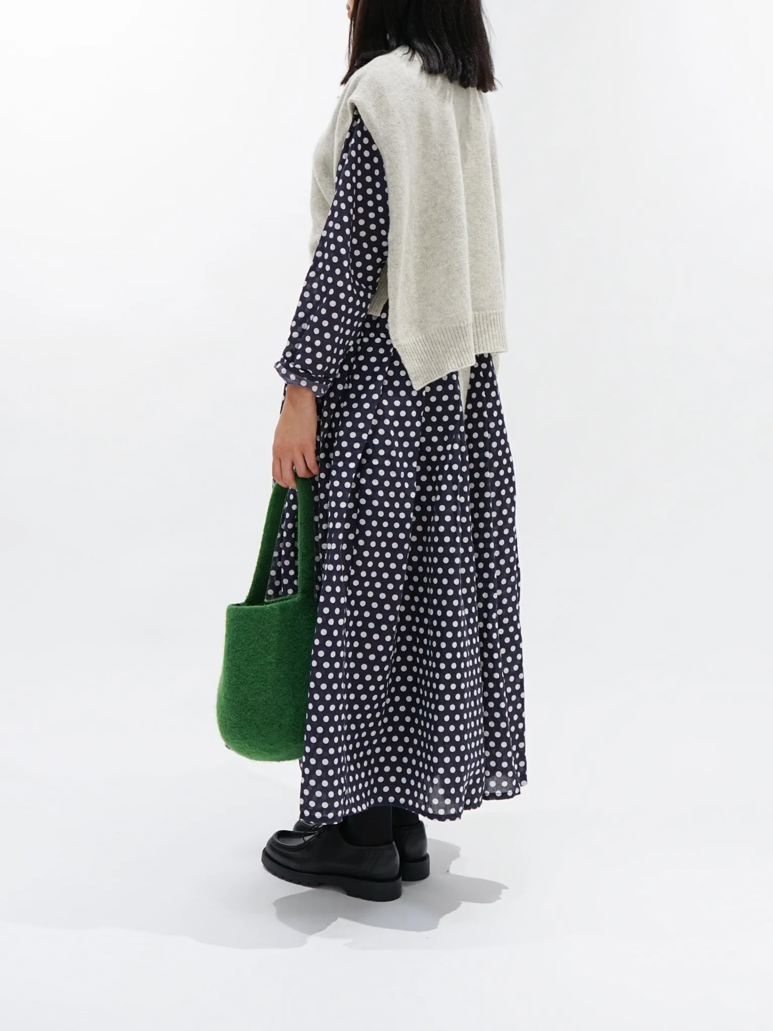 Knit Poncho - Gray sold by Namu Shop product image thumbnail 3