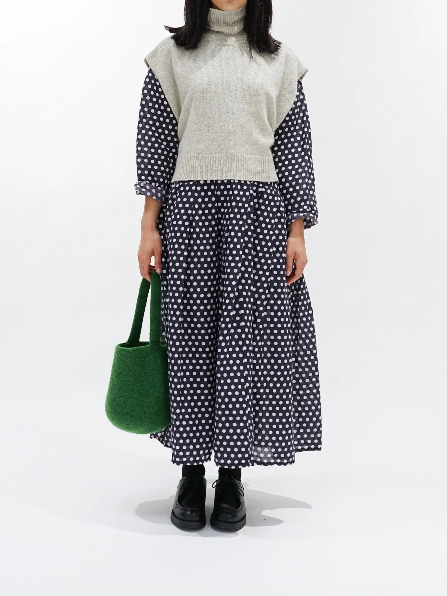 Knit Poncho - Gray sold by Namu Shop