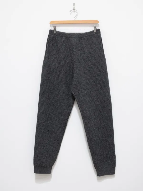 Milled French Merino Rib Knit Pants - Charcoal Gray sold by Namu Shop