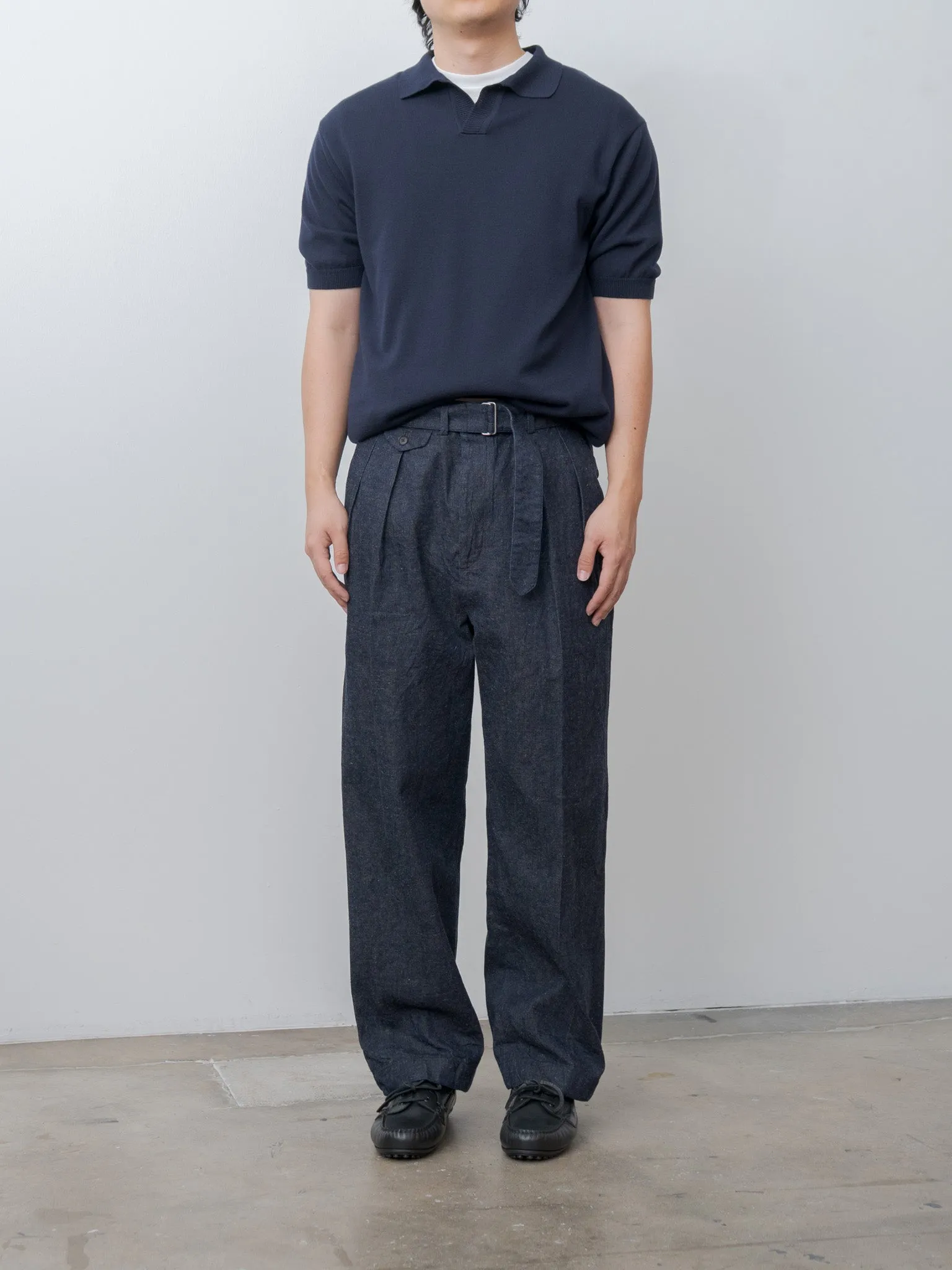 Cotton Linen Denim Riviera Trousers - Indigo sold by Namu Shop product image thumbnail 2
