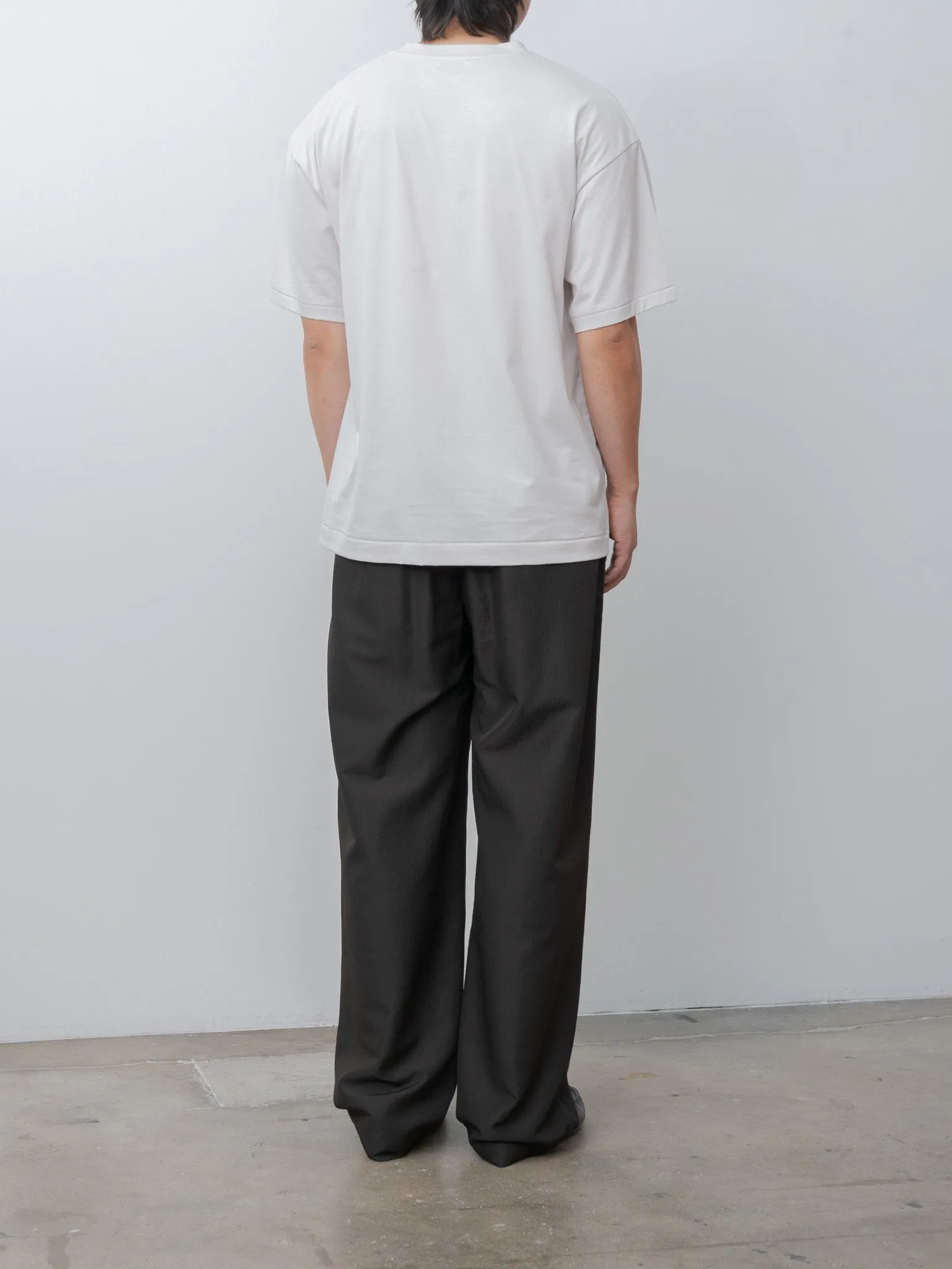 Wool Silk Wide Easy Trousers - Dark Charcoal sold by Namu Shop product image thumbnail 3