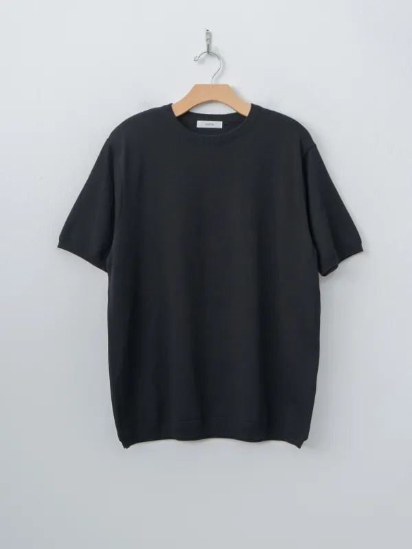 C/N Knit T-Shirt - Black made by Fujito