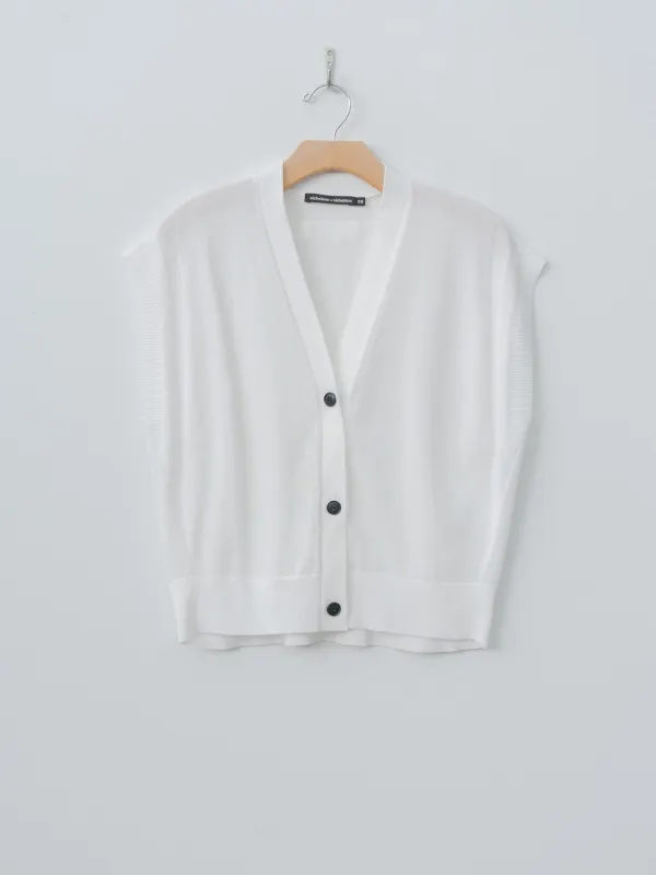 WIND Knit Vest - White made by nicholson&nicholson