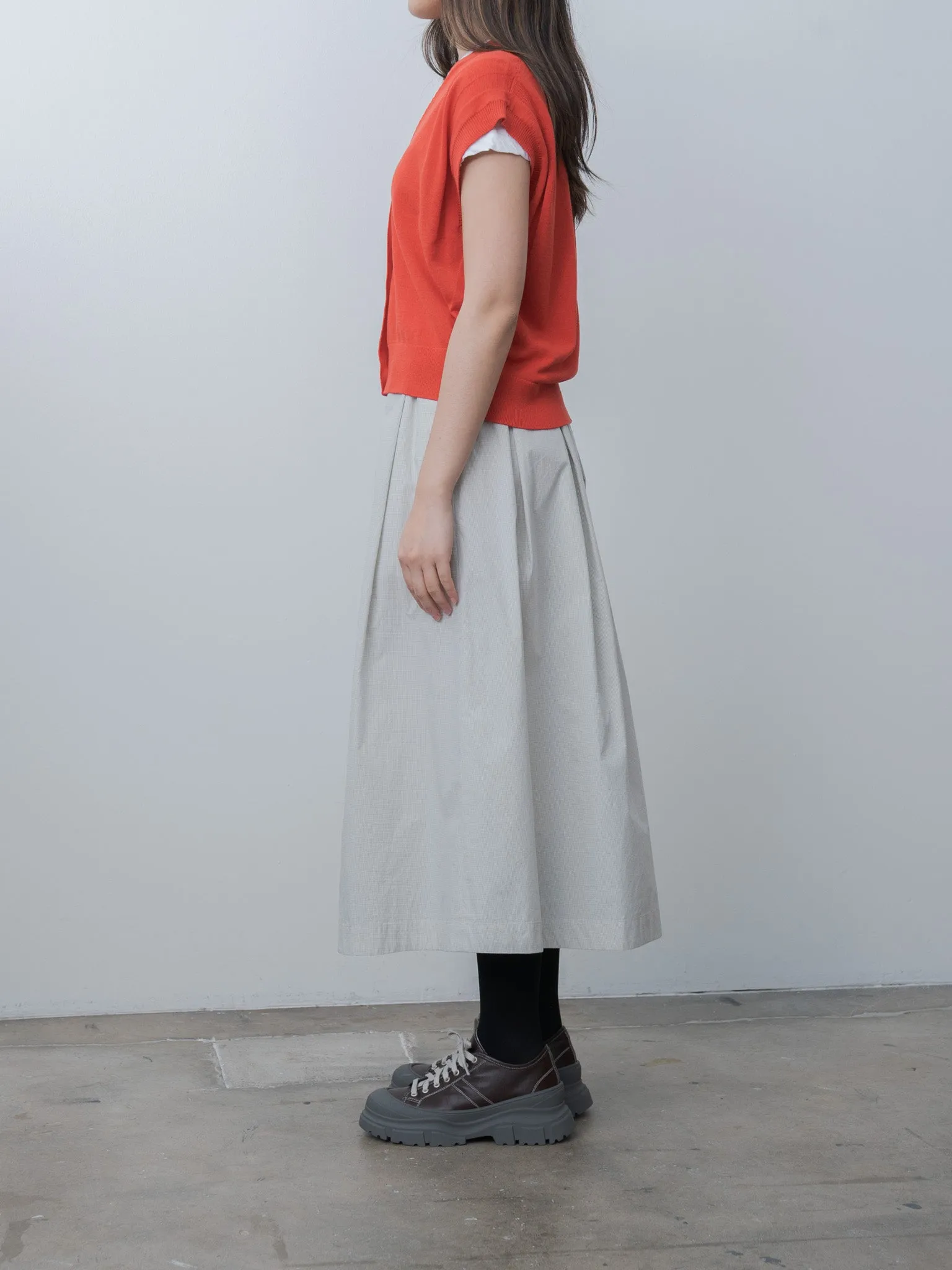 MIRA-W Skirt - Khaki Check sold by Namu Shop product image thumbnail 5