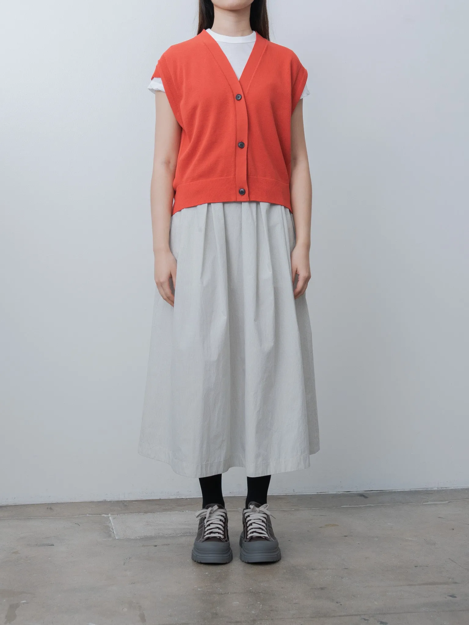 MIRA-W Skirt - Khaki Check sold by Namu Shop product image thumbnail 3