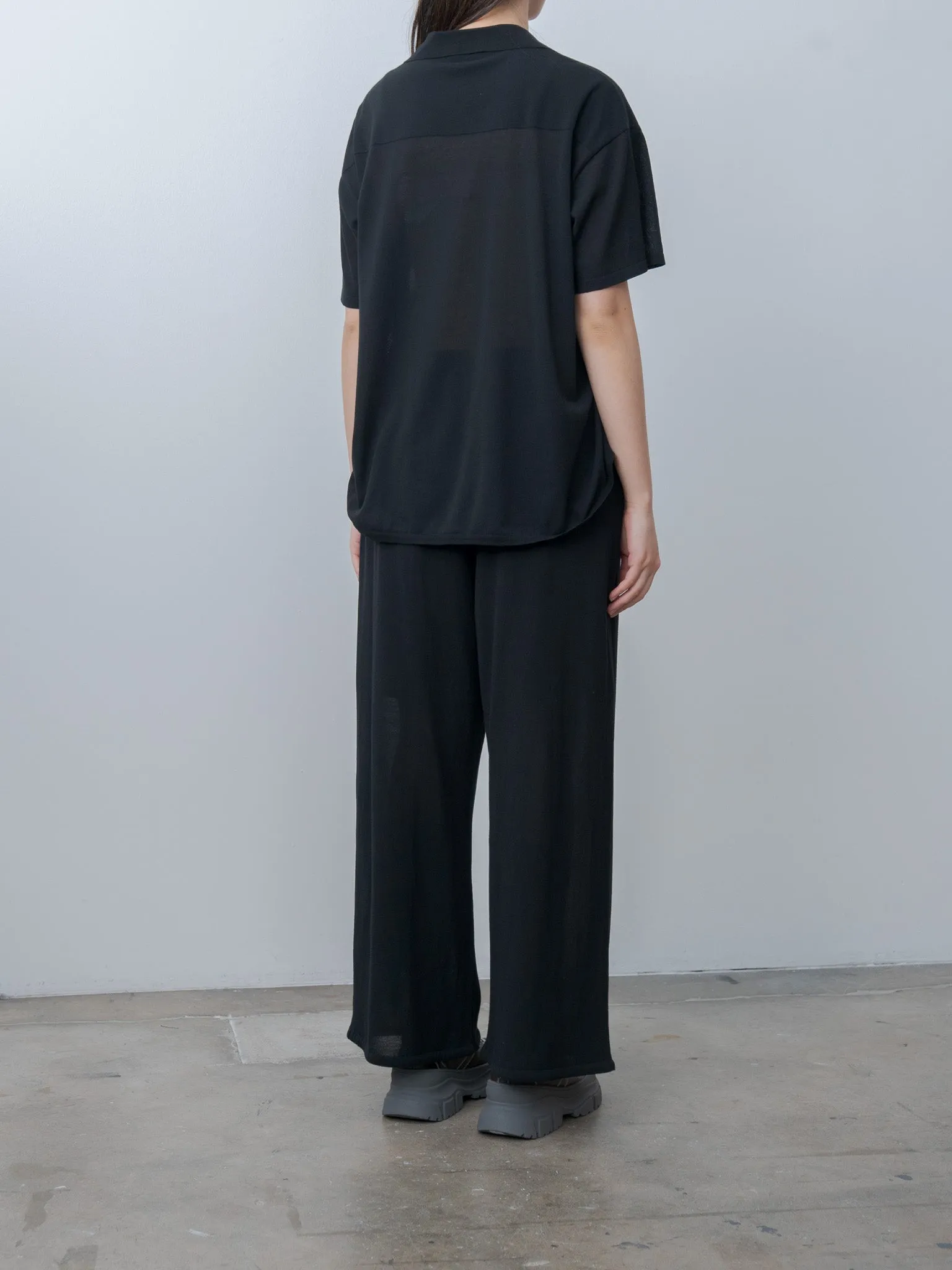 High Twist Cotton Wide Easy Pants - Black sold by Namu Shop product image thumbnail 5