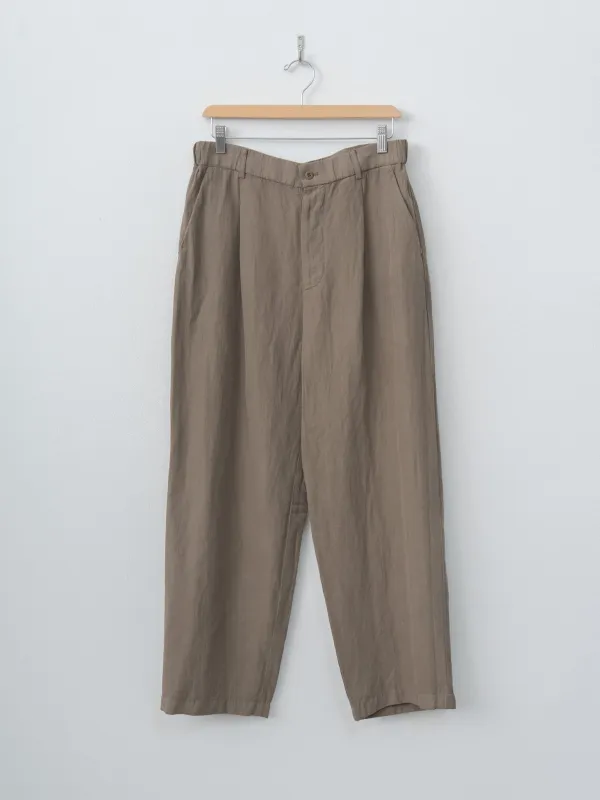 Cotton Linen Voile Loose Fit Pants - Beige made by ATON