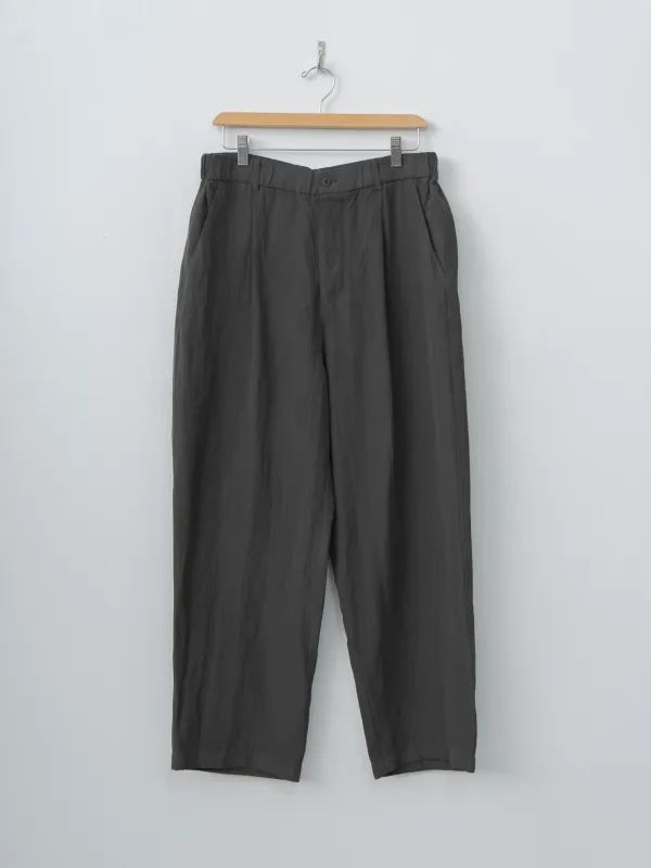 Cotton Linen Voile Loose Fit Pants - Charcoal Gray made by ATON