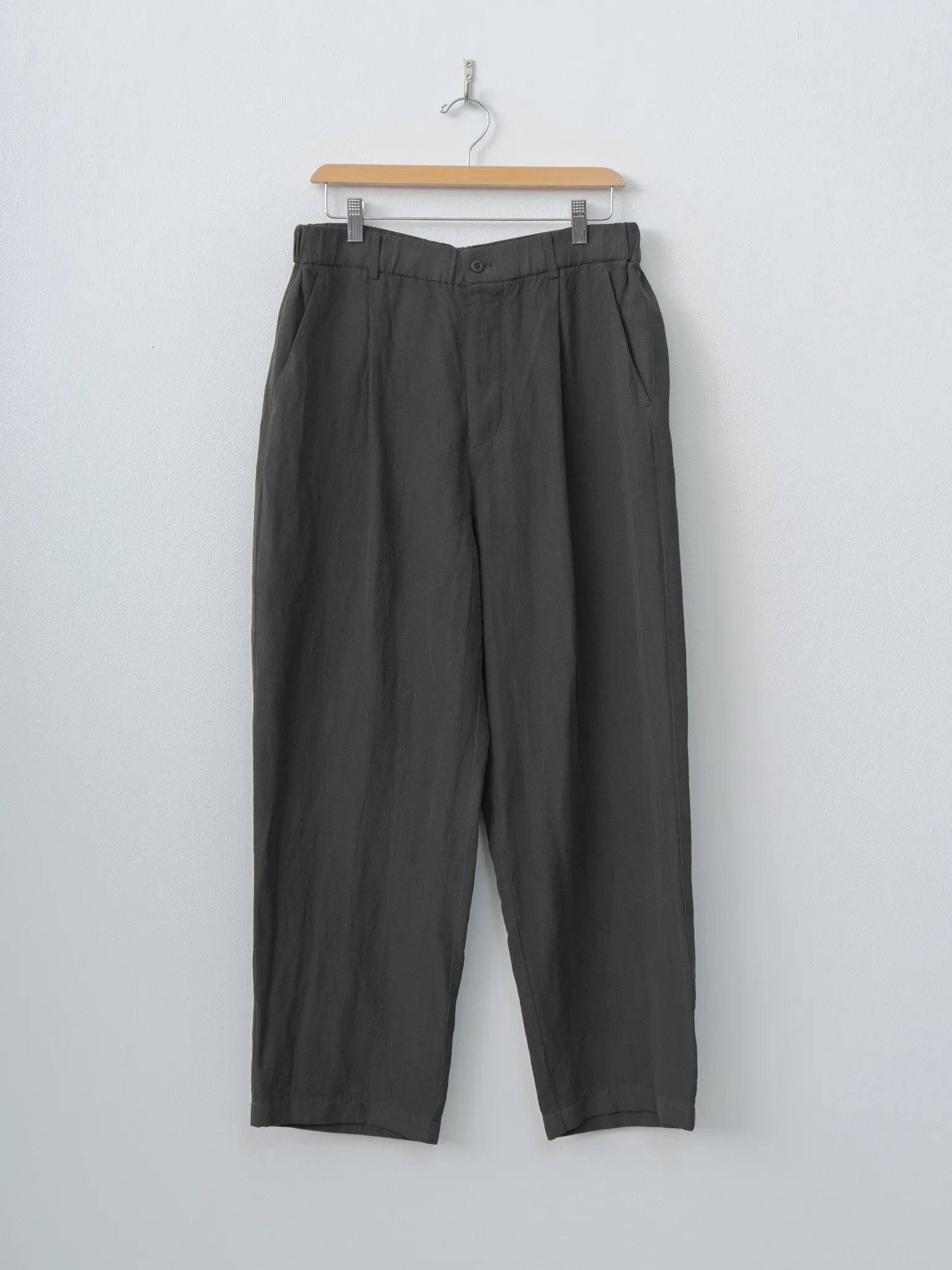 Cotton Linen Voile Loose Fit Pants - Charcoal Gray sold by Namu Shop