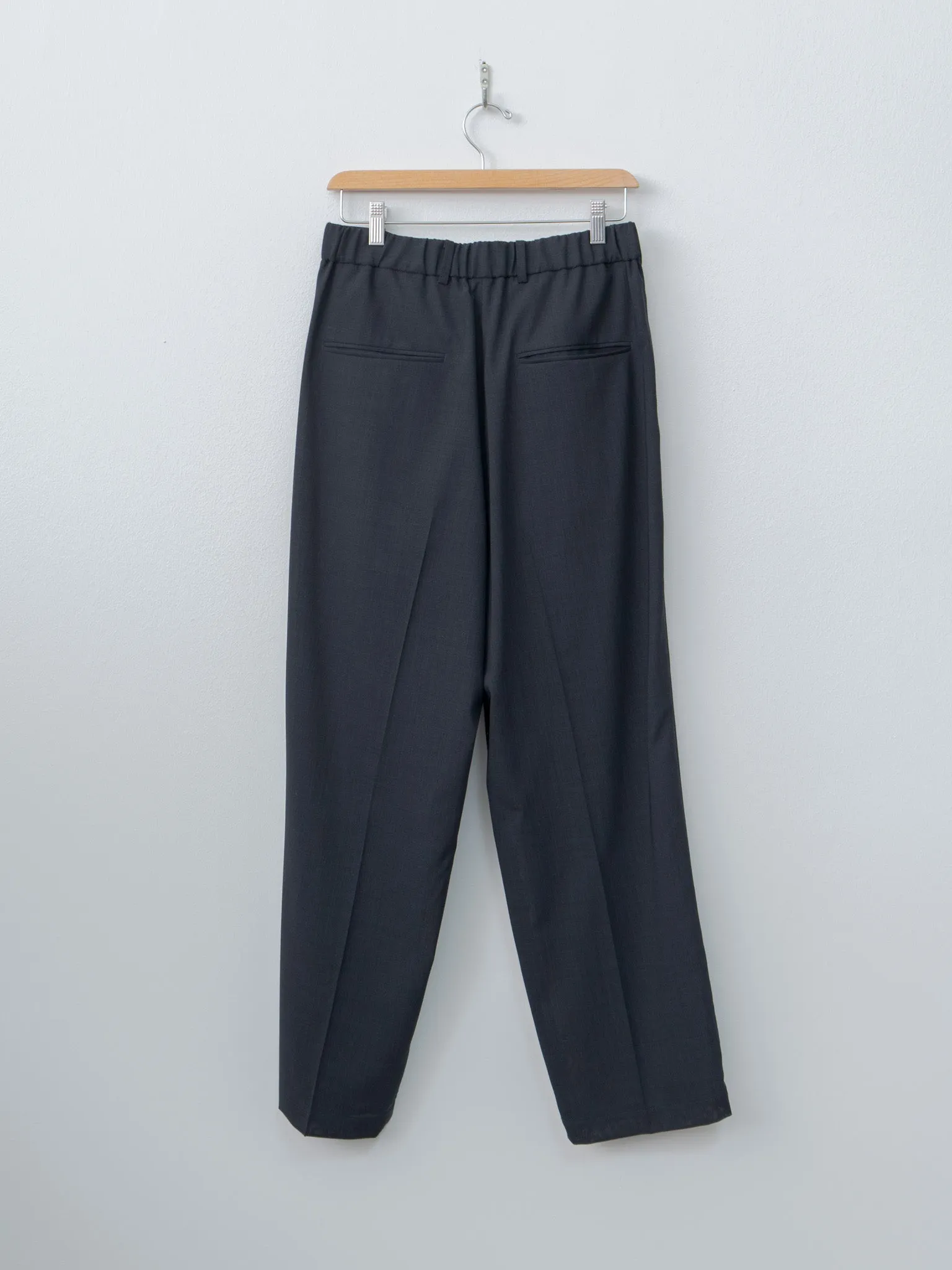 Twist Wool Gauze Two Tucked Easy Pants - Navy Top sold by Namu Shop product image thumbnail 5