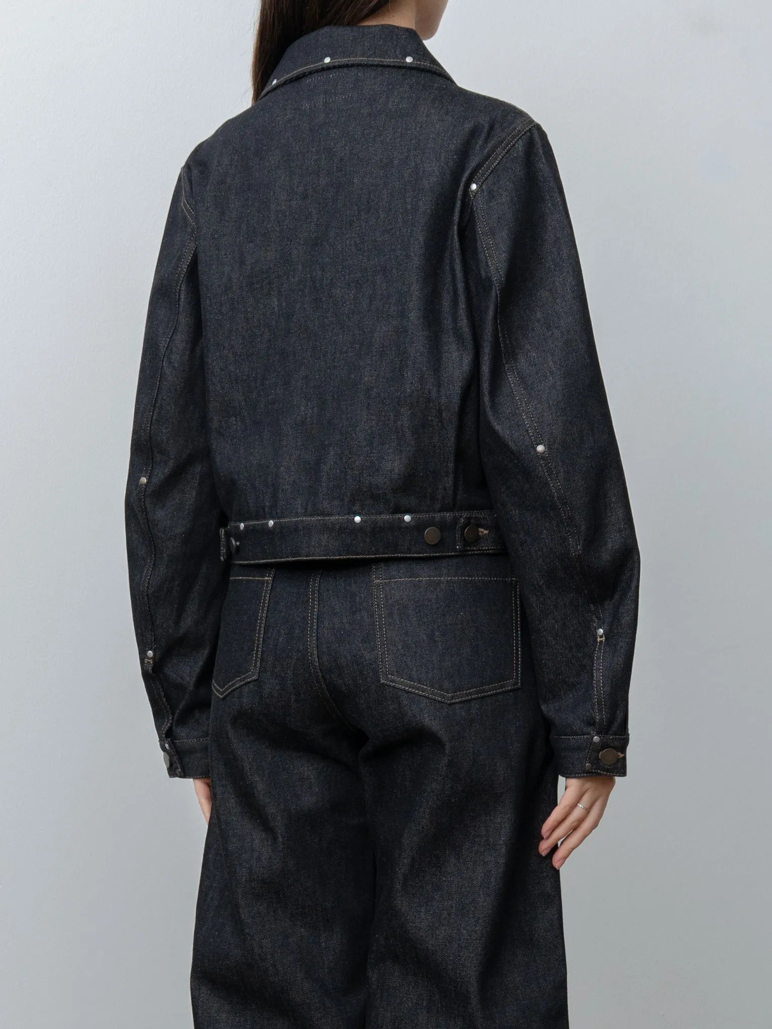Cropped Blouson With Studs - Slate sold by Namu Shop product image thumbnail 3