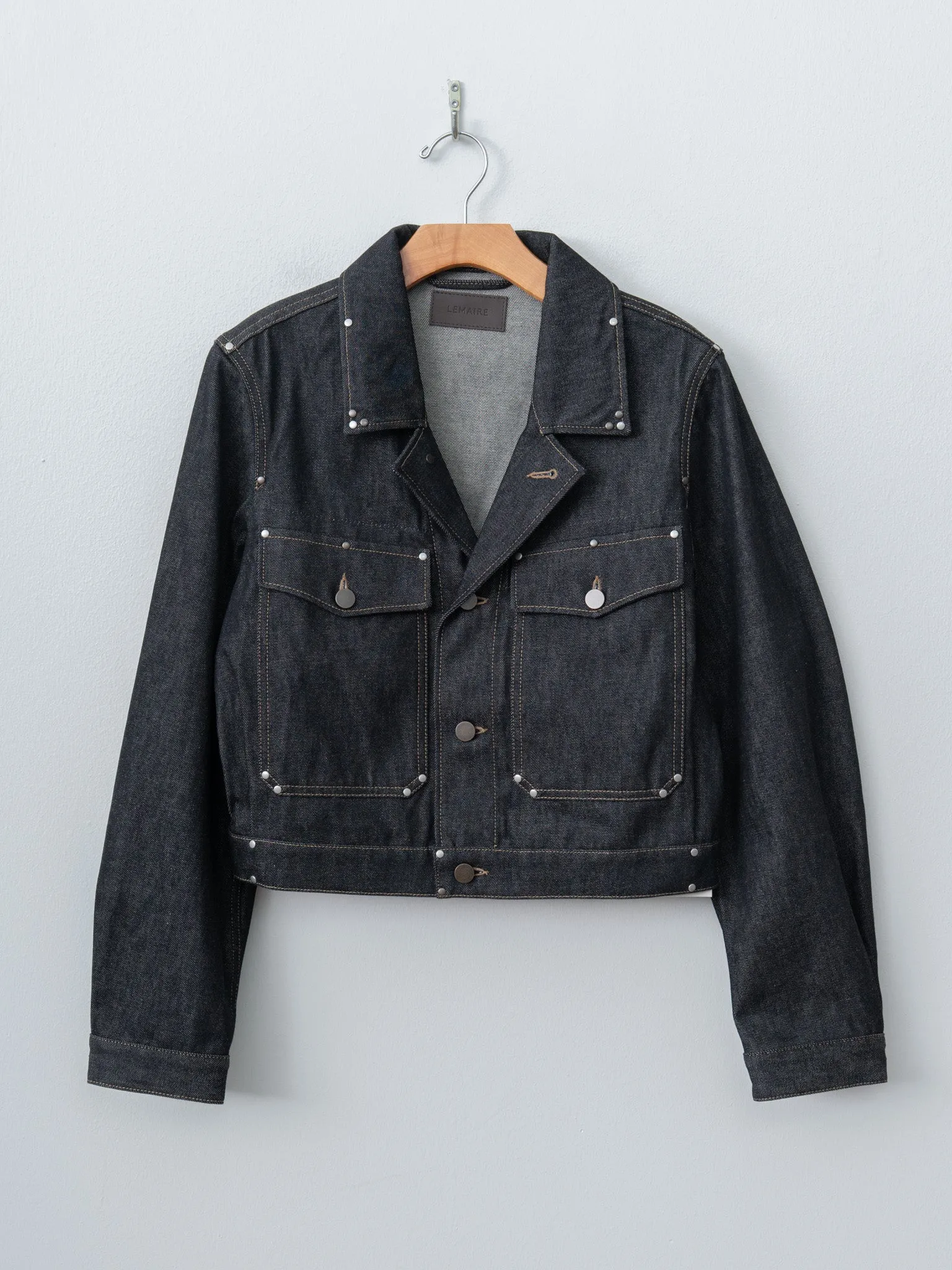 Cropped Blouson With Studs - Slate sold by Namu Shop