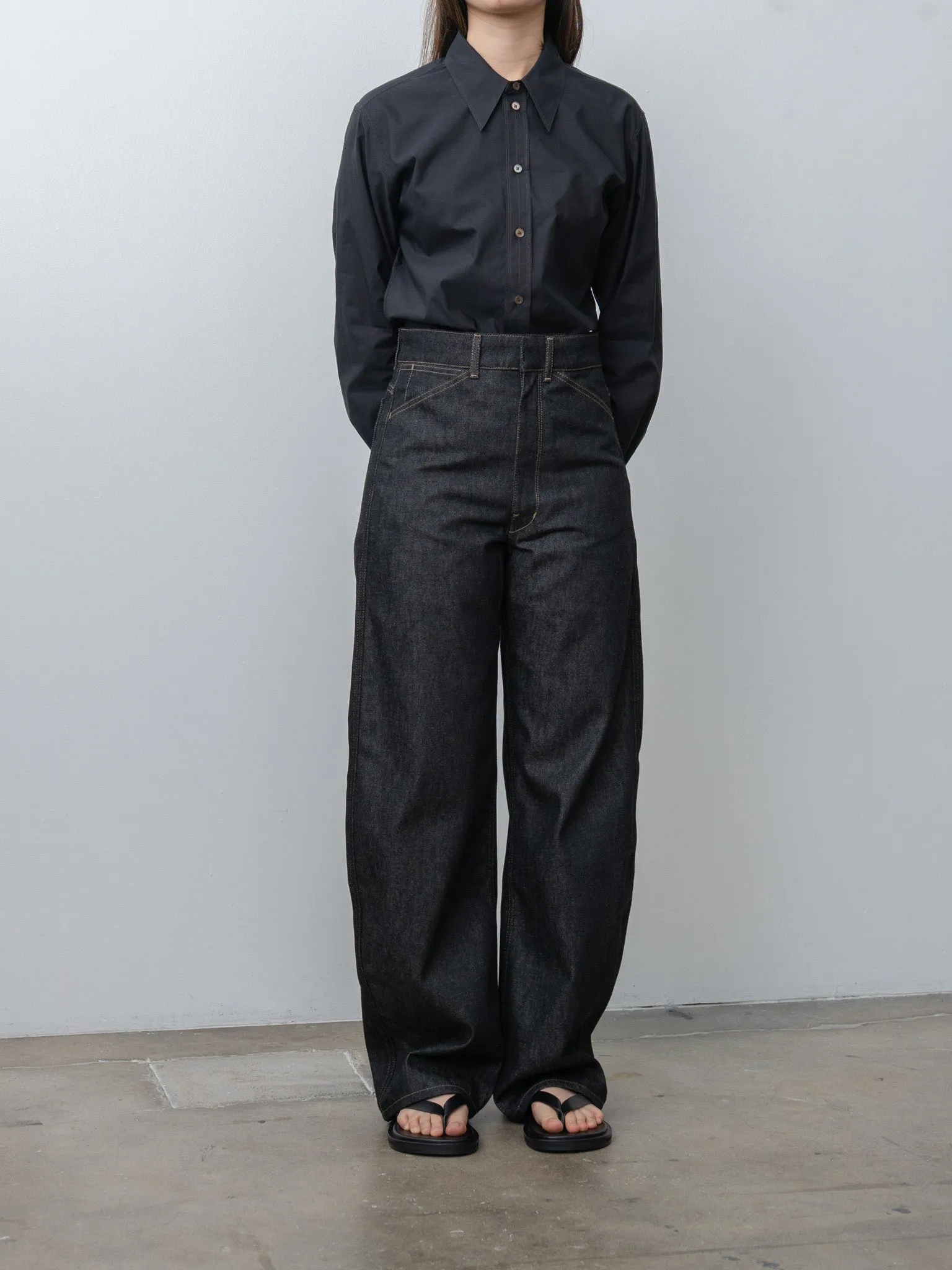 Pointed Collar Shirt - Squid Ink sold by Namu Shop product image thumbnail 4