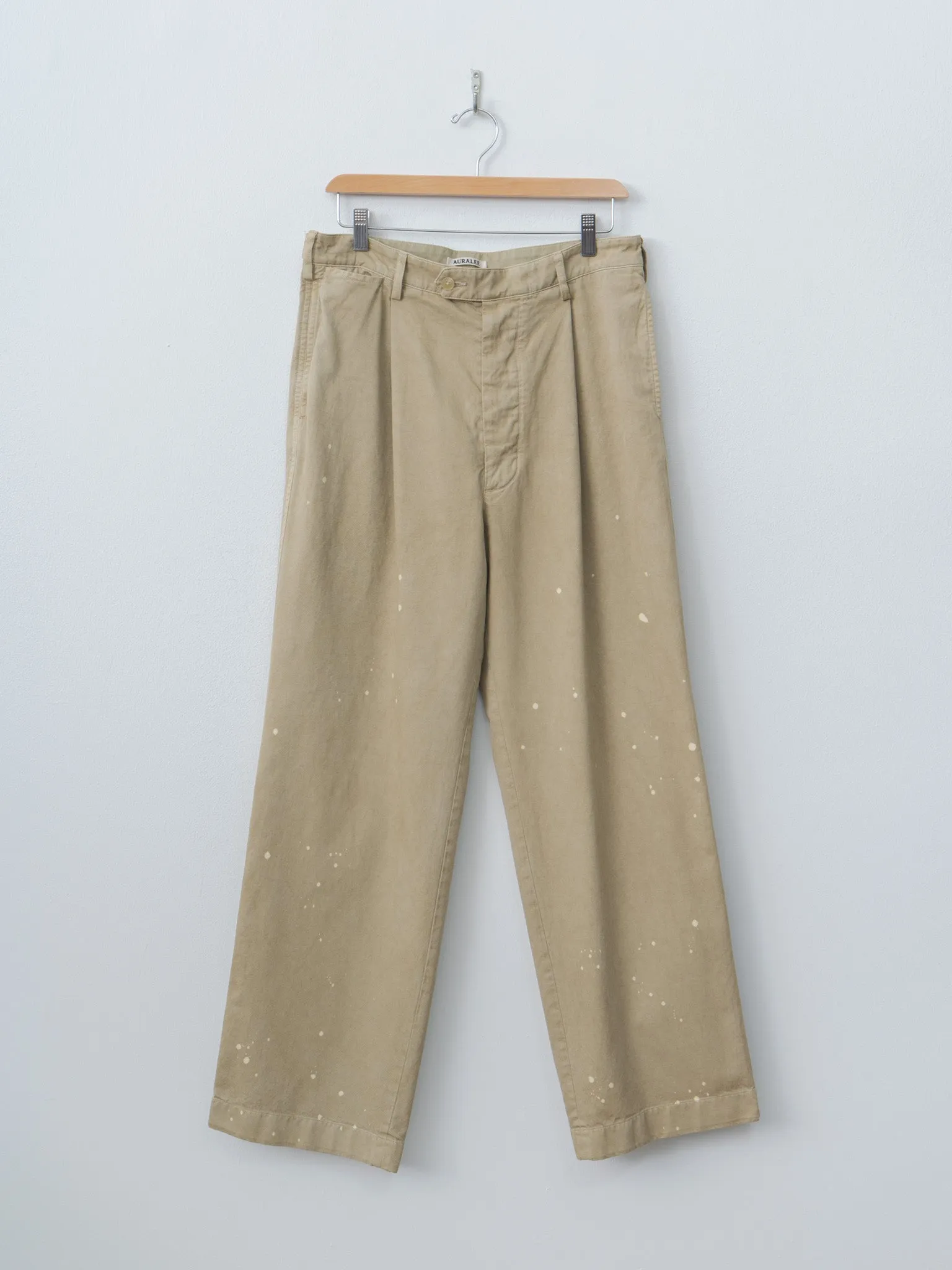 Garment-Dyed Finx Light Chino One-Tuck Wide Pants - Beige sold by Namu Shop