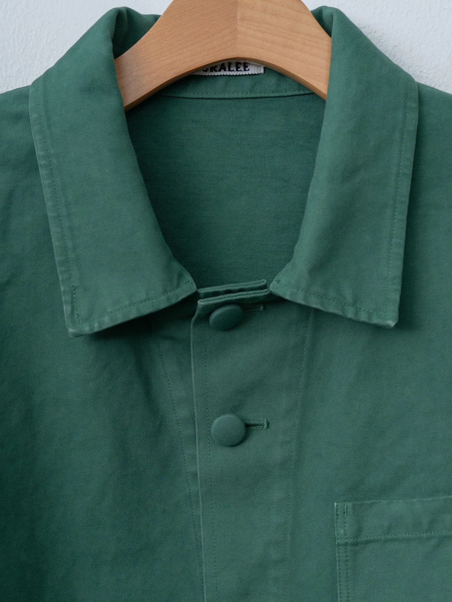 Garment-Dyed Organic Cotton Heavy Twill Short Work Jacket - Forest Green sold by Namu Shop product image thumbnail 5
