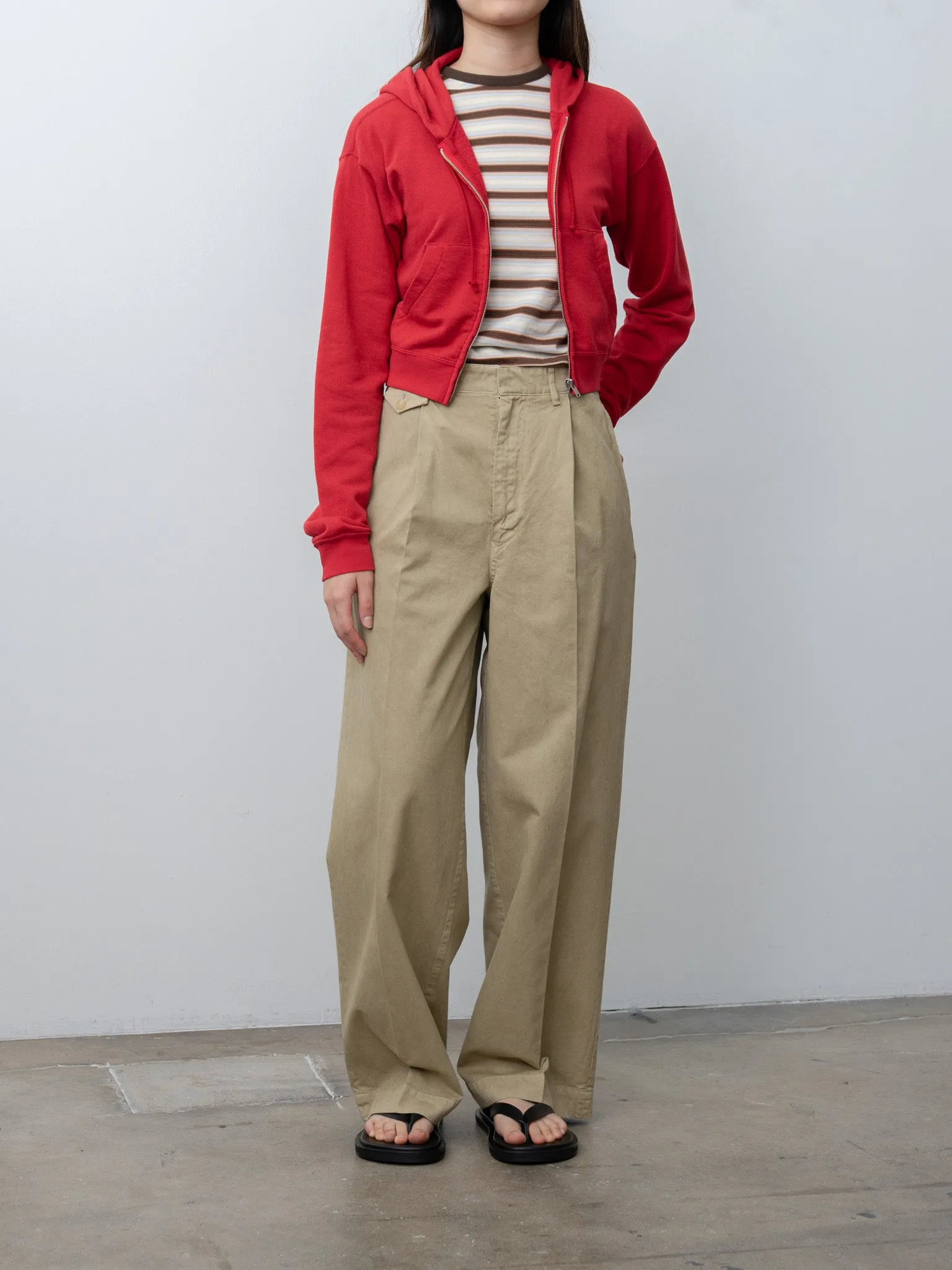 Garment-Dyed Finx Light Chino One-Tuck Wide Pants - Beige sold by Namu Shop product image thumbnail 5