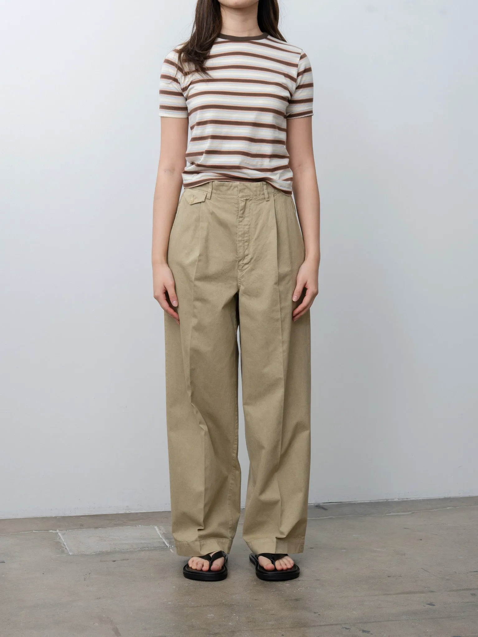 Garment-Dyed Finx Light Chino One-Tuck Wide Pants - Beige sold by Namu Shop product image thumbnail 2
